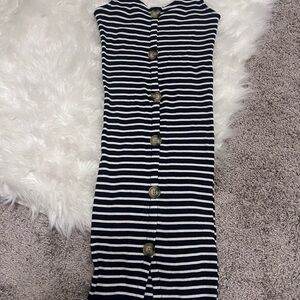 Cotton On Navy and White Striped Top